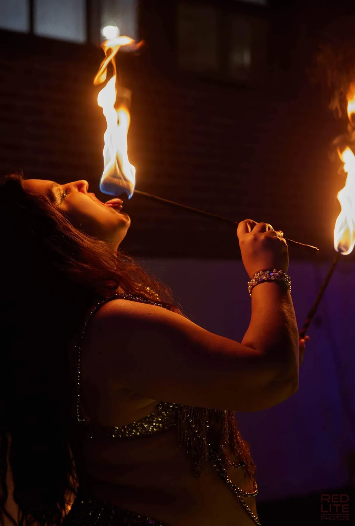 Lorenda performing at a notable venue