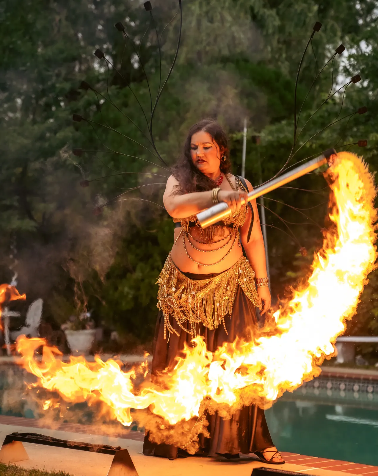 Ceremonial fire performance