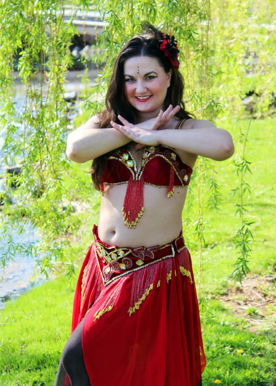 Lorenda Lumiera, fire performer and fusion belly dancer