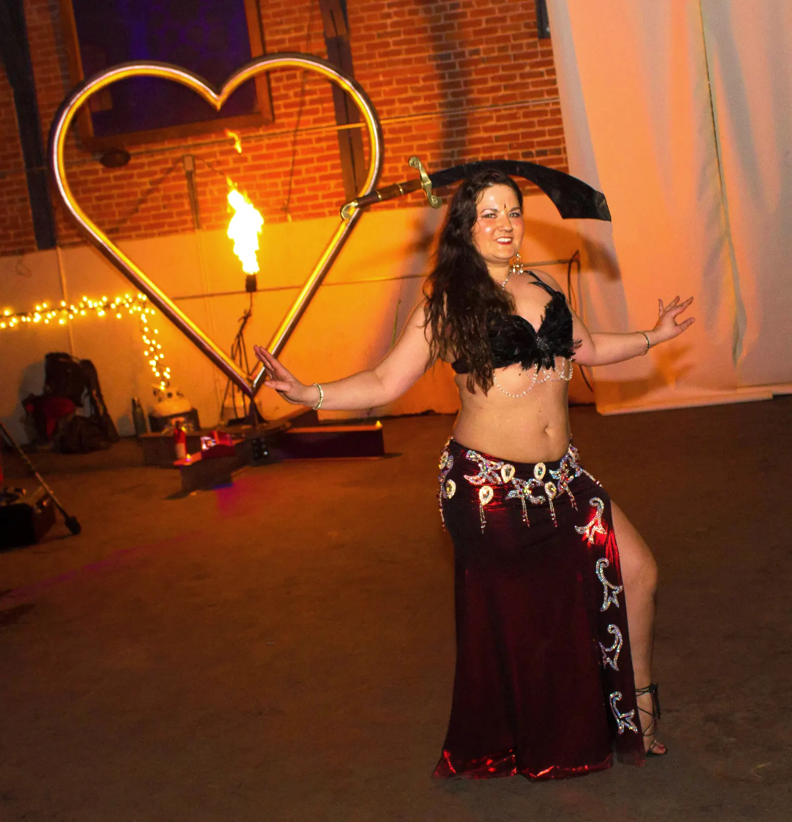 Belly dance pose