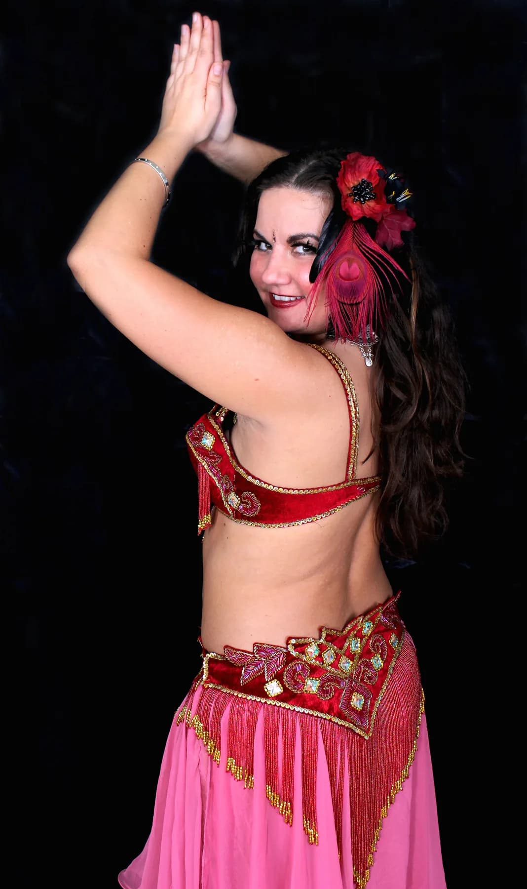 Belly dance with veil