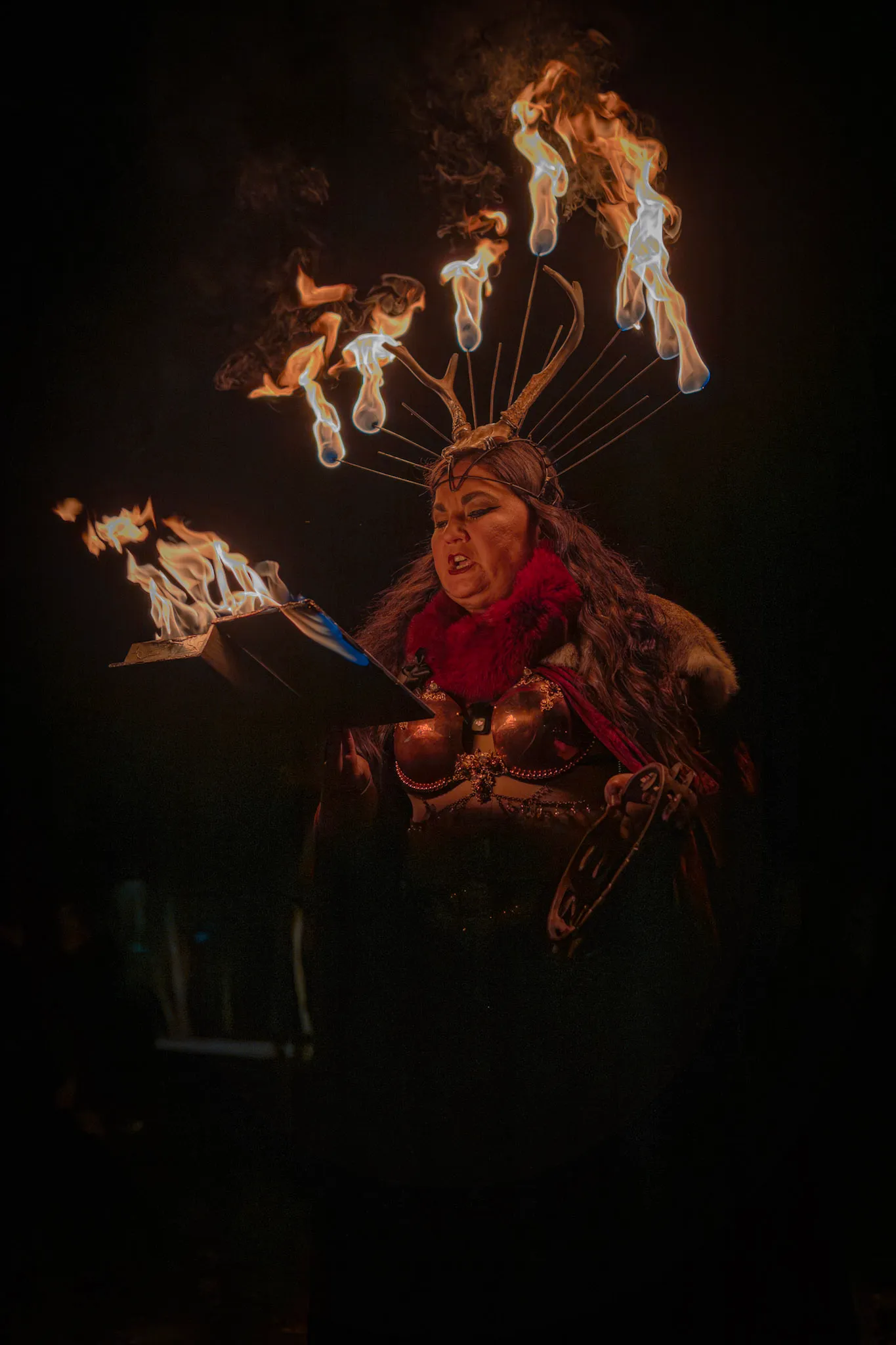 Ceremonial fire performance